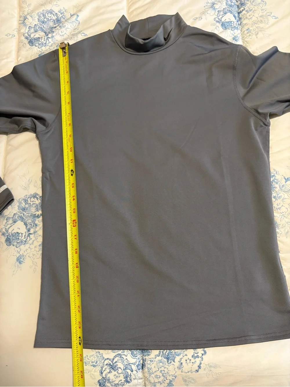 Women’s Nike Gray Long Sleeve Mock Neck Athletic Top Sports Gym Athleisure XL